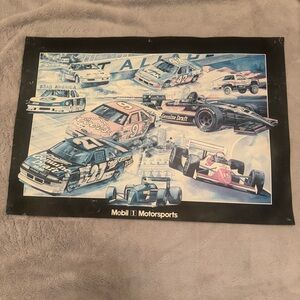 Vintage Mobil 1 Motorsports Poster Miller Genuine Coors Target IndyCar 80s 90s